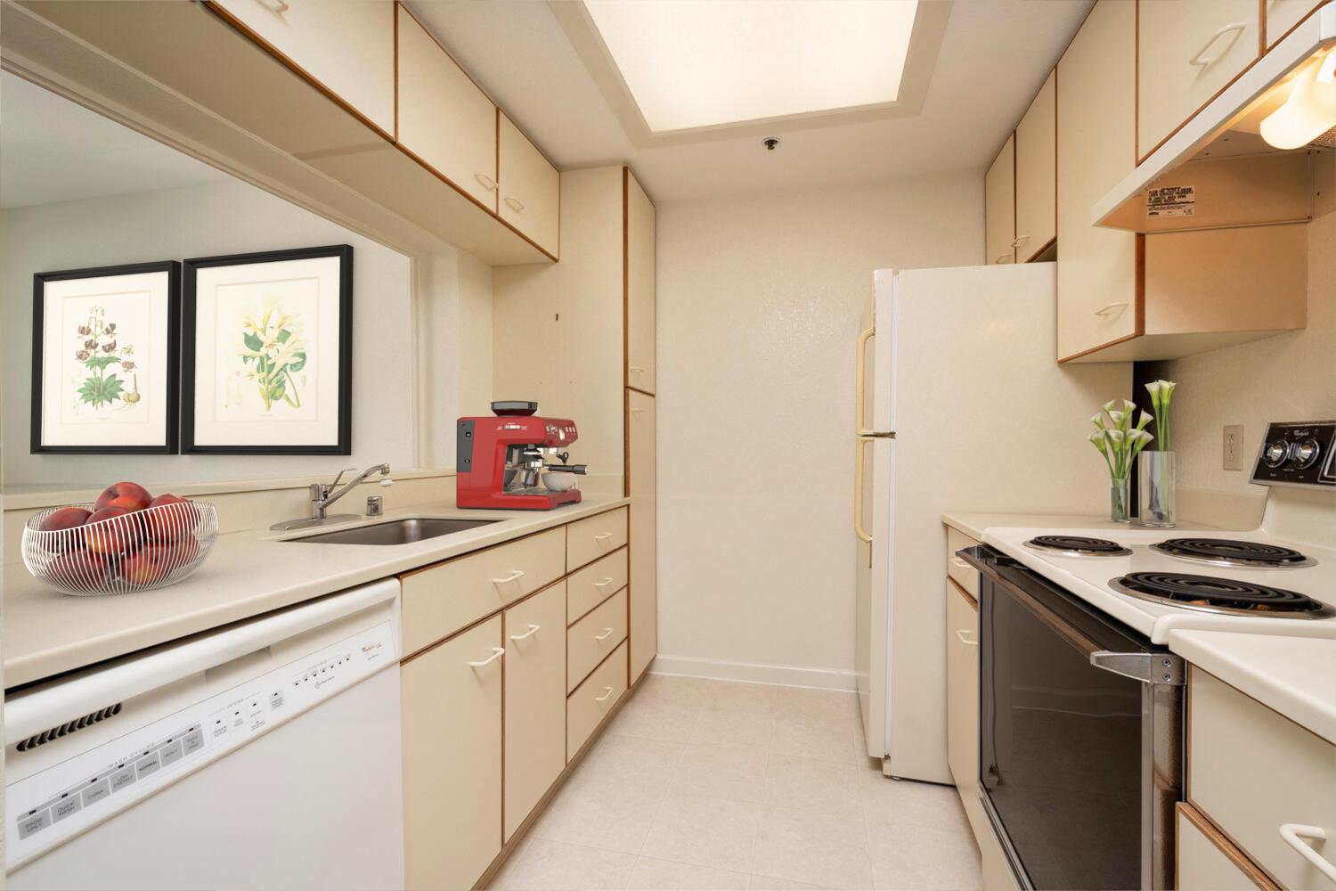 Kitchen with several furnishings